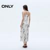 ONLY Women's 2025 Spring Tie-Dye Silky Slit Slip Dress
