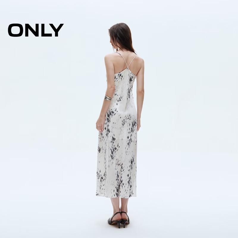 ONLY Women's 2025 Spring Tie-Dye Silky Slit Slip Dress