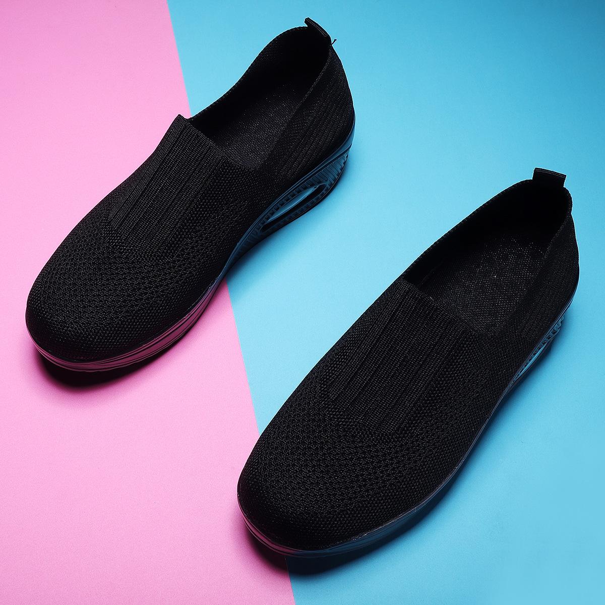 

Однопедальные чехлы для ног, легкие спортивные туфли-качалки на толстой подошве с воздушной подушкой для увеличения роста, новая дышащая повседневная женская обувь из летучей сетки 44