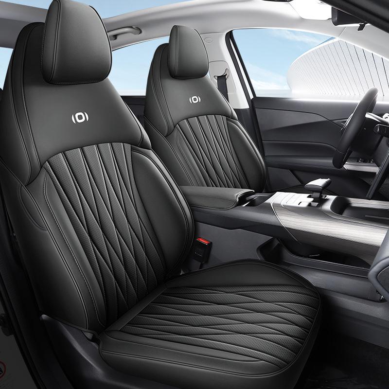 

Всесезонная перфорированная кожаная подушка на сиденье спортивного автомобиля для Qiyuan A05 Half Rear Coverage