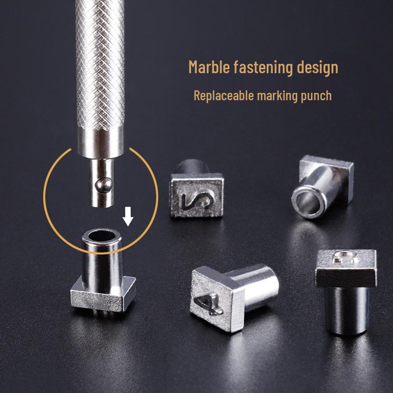 36-Piece English Alphabet & Number Leather Stamping Punch Set for Handmade Lettering and Carving