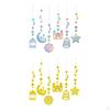 6 Pieces Ramadan Eid Decoration Streamer Hanging Wall Backdrop Mubarak Party