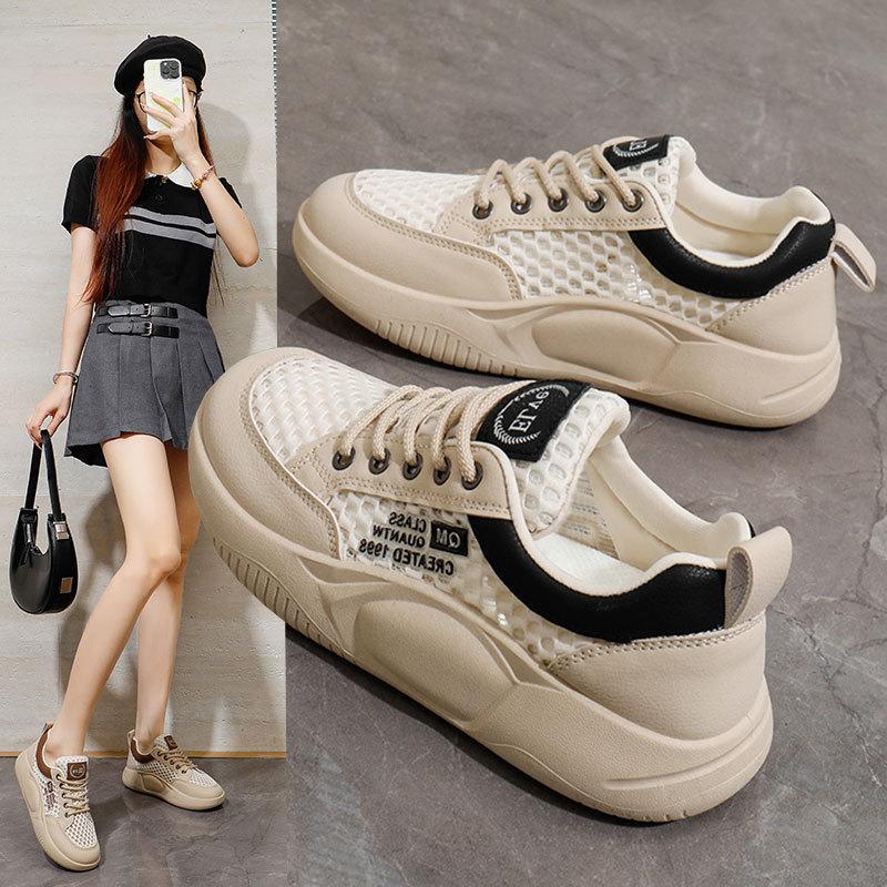 Mesh little white shoes women's 2025 new summer breathable casual shoes popular fashion versatile dad shoes sports mesh shoes