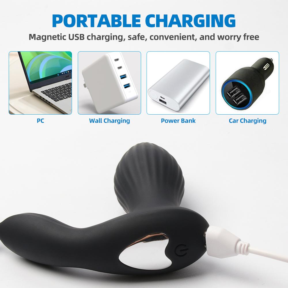 Anal Plug Vibrator Male Prostate Massager Double Cock Testicular Ring Ass Dilator Silicone Delay Ejaculation Male Adult Sex Toys