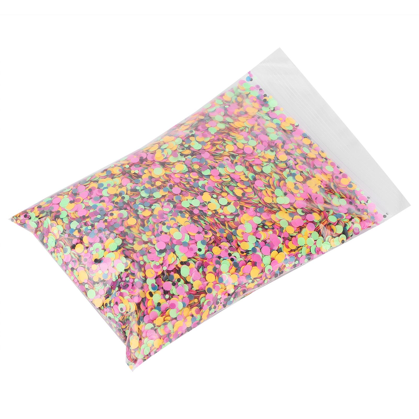 

Круглые хлопья крупного глиттера для косметики, нейл-арта, фестивальных поделок, 50 г