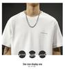 2025 Men's Summer Heavyweight Drop Shoulder T-Shirt - Trendy American Style Casual Solid Color Half Sleeve Top