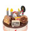 Classic World Chocolate Cake Wooden Toy Dessert Sweets Puzzle Pretend Play Wooden Puzzle Wooden Educational Toy for Boys and Girls Ages 2, 3, 4, Birth