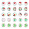 1Pcs 19mm Christmas Series Transparent Coloured Glaze Beads Hand-Painted Drop Oil Flat Round Beads For Jewelry Making DIY Charm Decoration