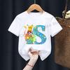 Anime Pokemons Tshirts for Children Pikachu Cartoon Letter Printed Shortsleeved Top Boys Girls Summer Fashion Sports Tshirt