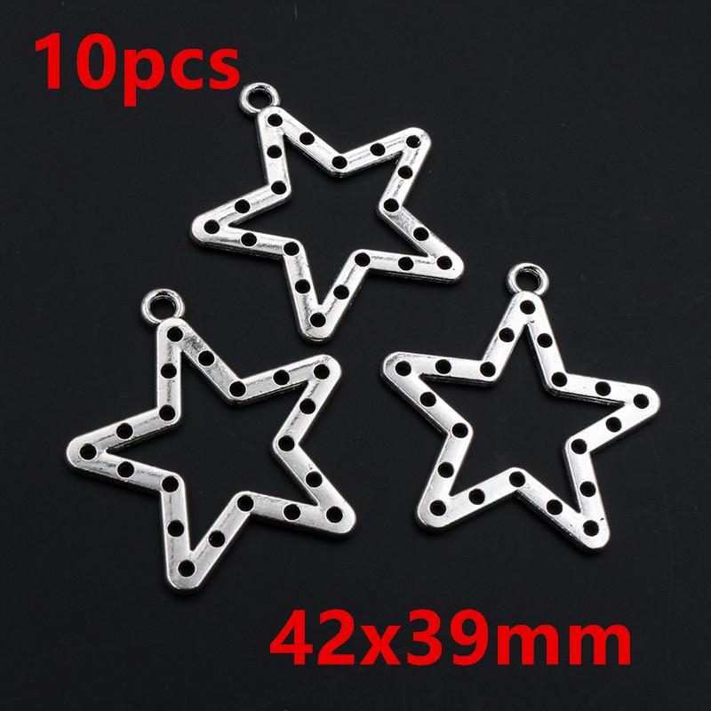 10-50pcs Alloy Metal Star Charms Pendant for Necklace Bracelet Earrings DIY Jewelry Making Accessories Findings Crafts