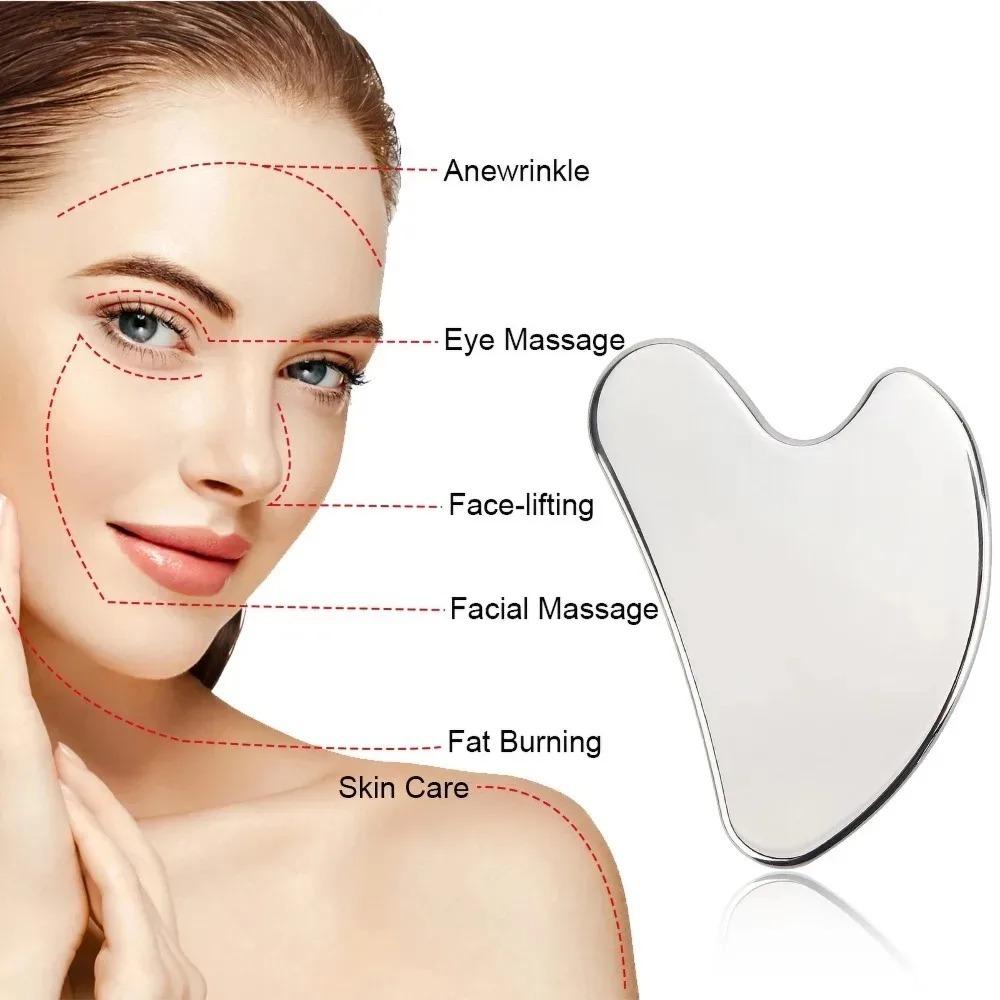 Ice Face Roller & Stainless Steel Gua Sha Tool Set, Facial Massager Ice Roller Skin Care Tool Beauty Set Beauty Skin Care Tools