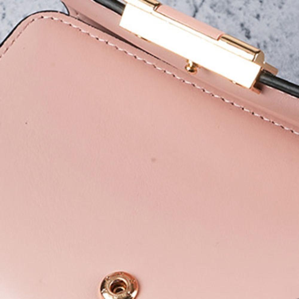 Foldable PU Leather Short Wallet Zipper Women Card Holder Water-proof Three Fold Wallet  Gift