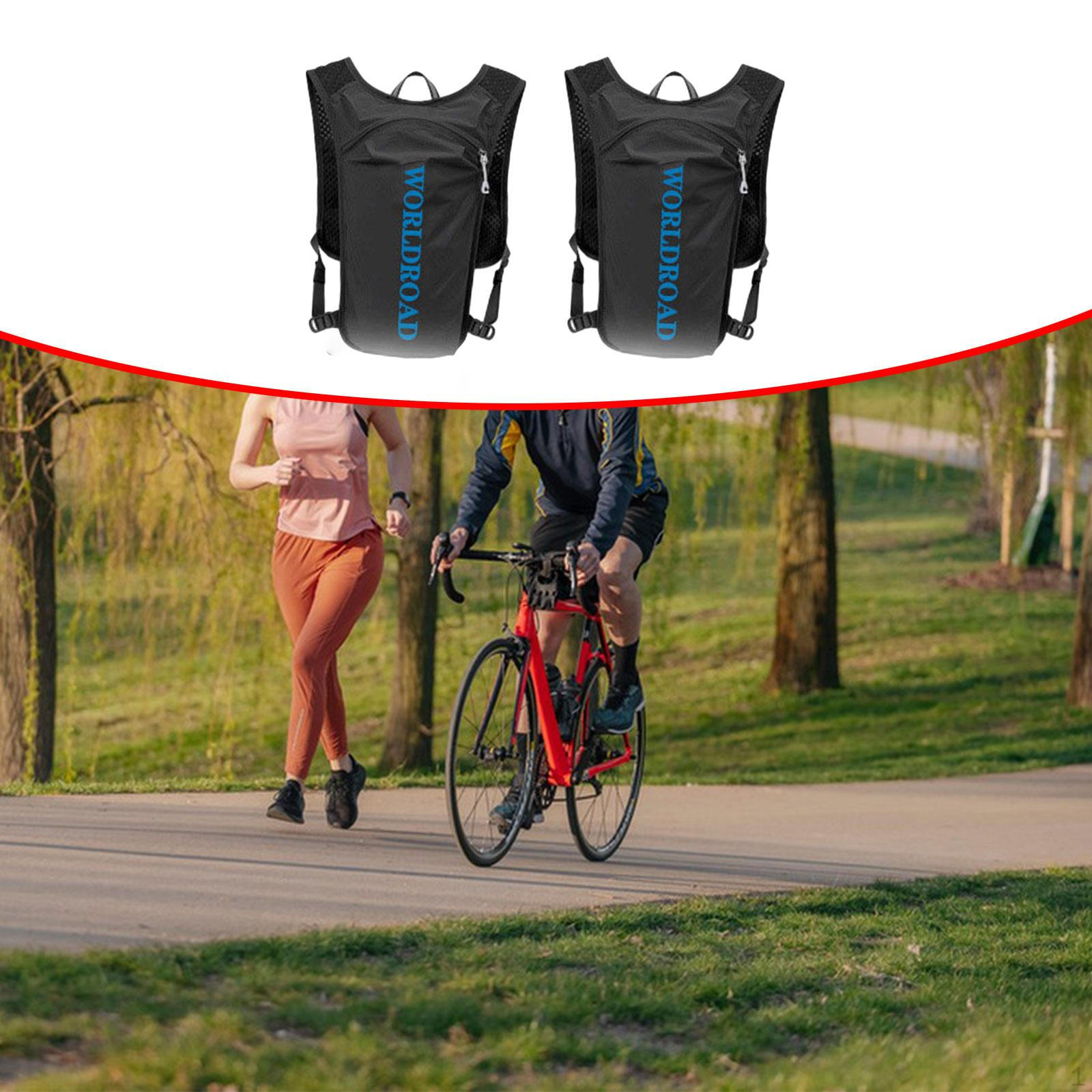 

2 шт. рюкзак-жилет для питья, сверхлегкий многоцелевой мешок для питья Black Blue