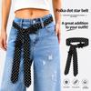Fashion Dot Jacquard Scarf Belt Trendy Edgy High-End Long Waist Accessory With Retro Star Decoration