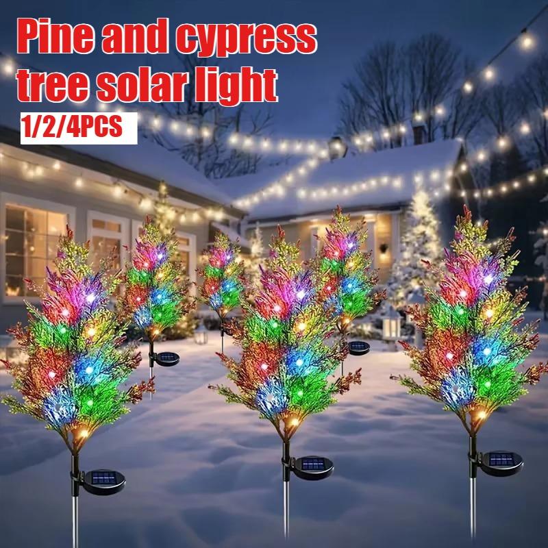 Solar LED Christmas Tree Decoration Outdoor Waterproof Garden Courtyard Porch New Year's Party Christmas Party Buried Lights