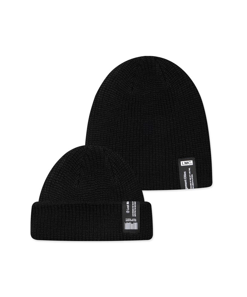 LMC Label Short Beanie Black