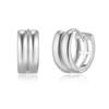 GEIGER Jewelry Two-Line Volume Silver Earrings GISVEE118