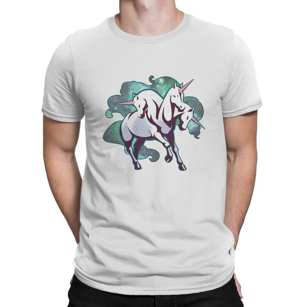 Headed Unicorn Special TShirt Horses Simplicitys Casual T Shirt Hot Sale Stuff For Men Women