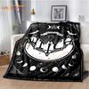 Magic Ouija Board Alphabet Blanket Witchcraft Pentagon Blanket for Bedroom Living Room Sofa Gothic Ouija Hand Flannel Blanket
