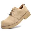 Fashion New Thick Bottom Man Round Head Oxford Footwear Lace-Up Outdoor Male Shoes Mens Casual Shoes Leather Men Business Shoes