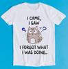 I Came I Saw I Forgot What I Was Doing Cat Fish Thinking Music Retro Funny Art Drawing Gamer Anime Cult Meme Movie Gift Tee T Shirt K1135