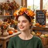Halloween Pumpkin Maple Leaf Headband Party Headpiece for Women Photo Props
