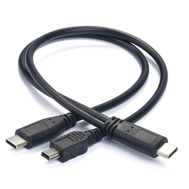 

30cm Type C to 5Pin Splitter Charging Cable Optional For Smartphones Tablets Earphones and Small Appliances
