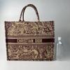 Brukt Christian Dior Tote Bag Bordeaux-serie/Rødt te-lerret Dame