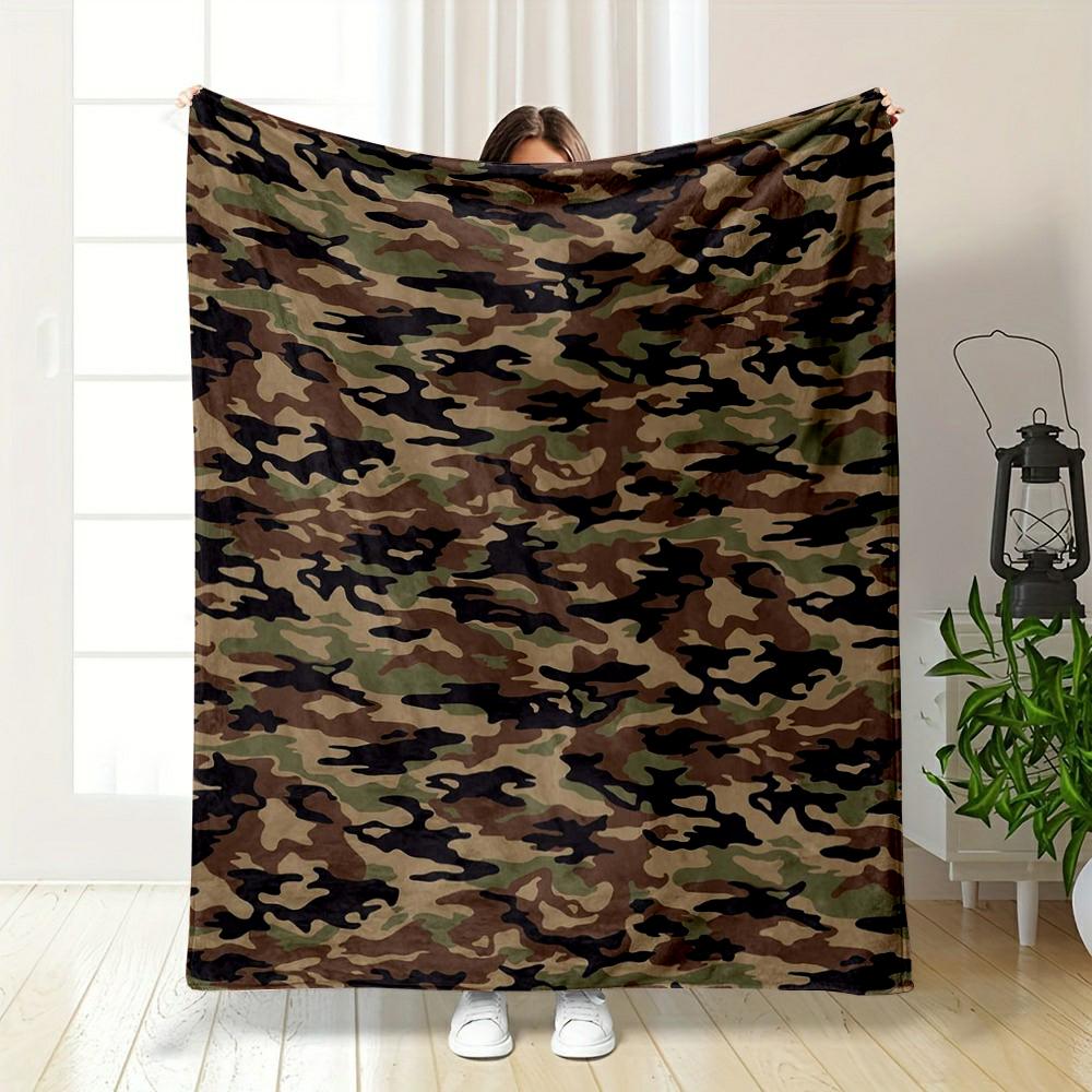 Camouflage Pattern warm quiltfor Stylish Decor Flannel blanket for bedroom, living room, sofa, and nap sofas