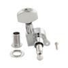 Musiclily Pro R15J Guitar Gear Square for Electric Chrome 6-in-line Left-Handed Tuners, 151 Ratio, Button, Stratocaster/Telecaster Guitars,