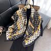 Simple 91cm square scarf ins Han Da striped silk multi-functional scarf fashion day shawl silk scarf light luxury