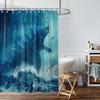 1Pc Monster In Mist Pattern Printed Shower Curtain, With 12 Hooks, Suitable For Bathroom Showers, Bathtub, Home Use