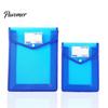 Portable Briefcase Pouch Transparent File Folder, with Snap Closure, Waterproof A4 A5 Document Bag, Student Work Organizer Large Capacity Colorful PP