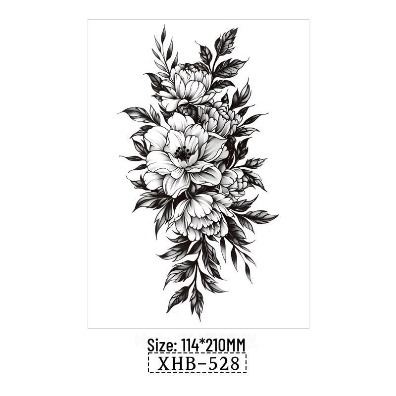 Vattentäta Svarta Djur Halvarm Tatuering Klistermärken