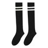 Women Striped Cotton Long Socks Japanese Jk Black White Knee High Stockings Long Tube Leg Solid Color Girls Students Warm Socks