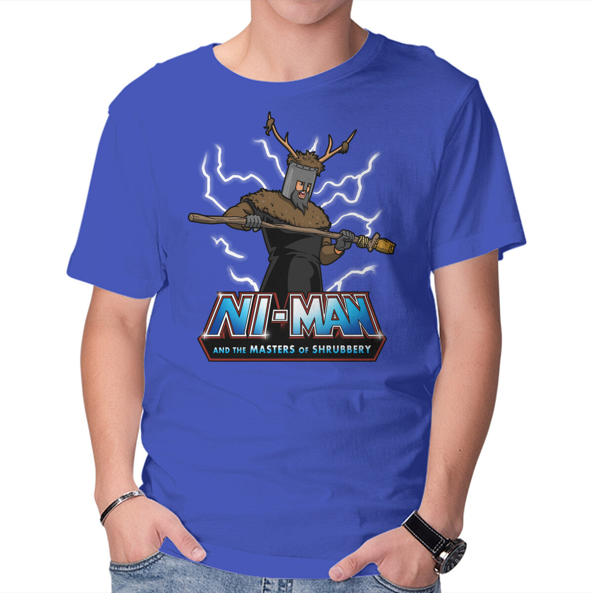 Unisex Crew Neck T-Shirt Masters Of Shrubbery Graphic Short Sleeve Casual Tee XL