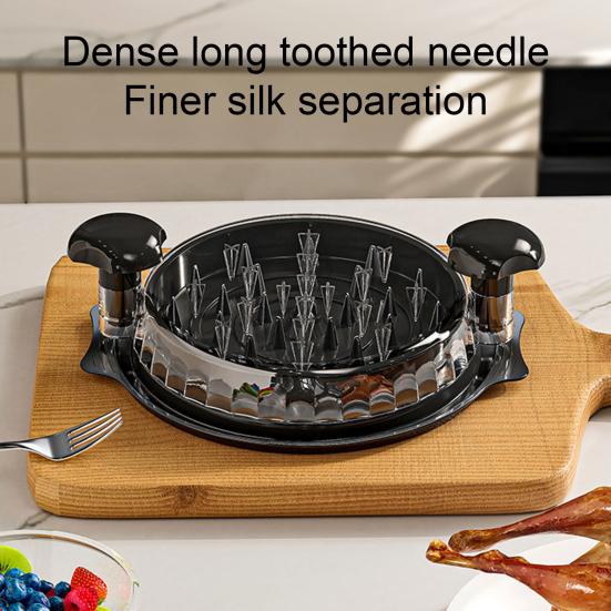 Chicken Shredder Tool Manual Chicken Shredder with Transparent Cover Multi-Purpose Kitchen Tool for Pork Beef Fish Salads Pet Food