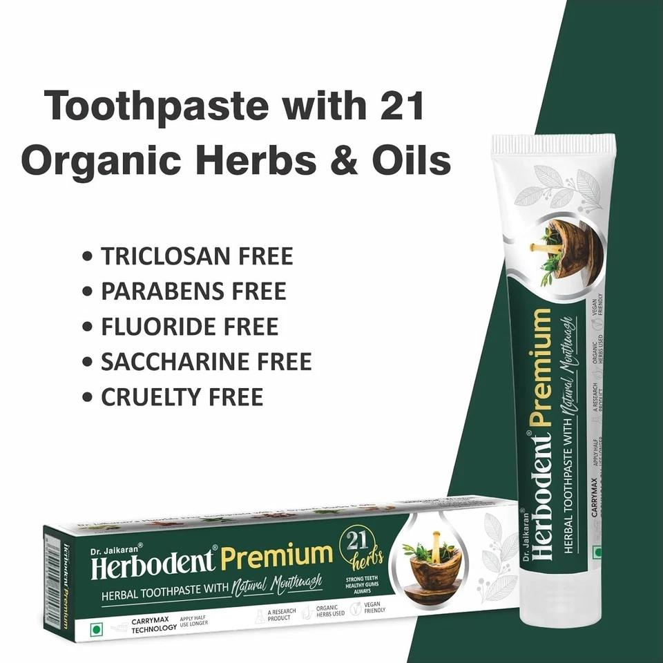 Herbodent Premium Herbal Toothpaste 100gm Unique Blend Of 21 Herbs ( Pack of 6 )