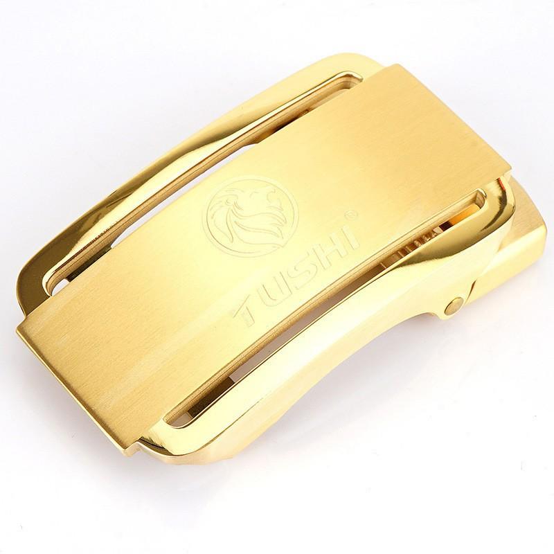 304 Stainless Steel External Automatic Buckle Men s Belt Wear-resistant Anti-allergic Waist Strap Head 3.55cm