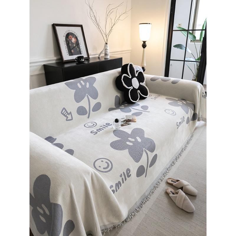 Chenille-Sofabezug-Handtuch, Vier Jahreszeiten, Universal-Sofabezug aus Leder im nordischen Stil, All-Inclusive-Universalbezug, rutschfester Sofabezug