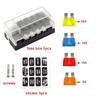 Bskivd 4-Way 12-32V 4 Circuit Fuse Block Fuse Box for Auto Boat Marine with Cover