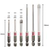 6Pcs H1.5-H6 Hex Screwdriver Bit Set 65-100MM 1/4" Hex Shank Impact Bits for Power Drills