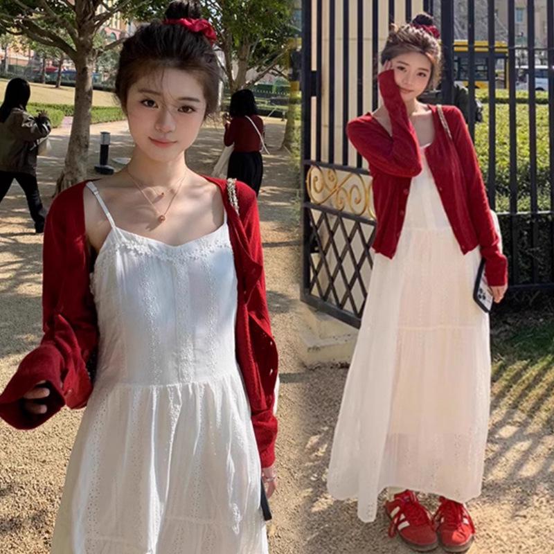 Gentle Style Maternity Camisole Dress & Jacket Set - Spring/Summer 2026 L