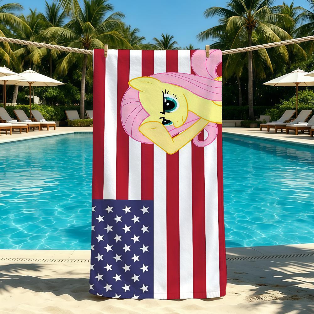 Cartoon M-My L-Little P-Pony Towel For Outdoor Camping Beach Towel Super Absorbent Quick-Drying Summer Towel