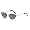 Sunglasses Personalized Small Frame Sunglasses Lenses Diamond Frameless Cat Glasses Frame Concave Shape