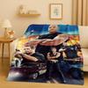 3D Szybcy i Wściekli Vin Diesel Samochód Wyścigowy Koc Flanelowy, Niezwykle Miękki Ciepły Pluszowy Koc na Domową Sypialnię Łóżko Kanapę Pokrowiec Piknik Dzieci