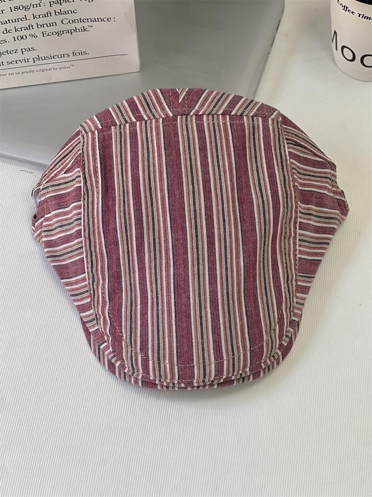 Dopamine Retro Plaid Forward Hat Women's Spring and Autumn Models, Big Head Circumference, Wearing a Beret To Show Their Face, Small Newsboy Hat Tide