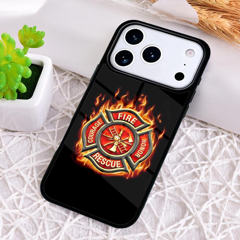 Firefighter Fireman Logo Symbol Phone Case for iPhone 17 Air 16 15 11 12 14 13 Pro Max Shockproof Cover