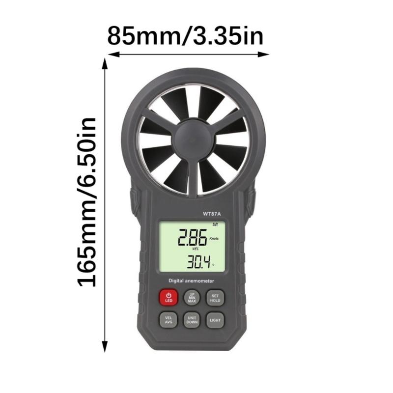 Portable Lightweight Wind Speeds Meter with Slim Design & Lightweight Anemometer for Easy Carrying in Outdoor Field Work