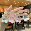 Creative Acrylic Quicksand Into Oil Cherry Blossom Key Chain Cute Couple Bag